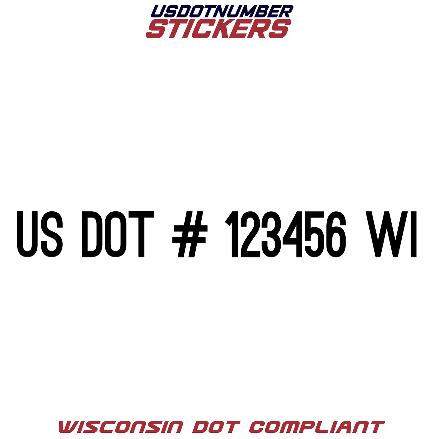 USDOT Number Sticker Wisconsin (WI) (Set of 2) – USDOT NUMBER STICKERS